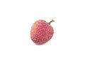 A fresh lychees on white background Royalty Free Stock Photo