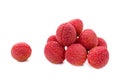 Fresh lychees & x28;Litchi chinensis& x29; isolated on white background