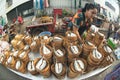 Fresh mackerel in a foam box Sold at a fresh market in Thailand