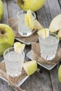 Fresh made Apple Liqueur Royalty Free Stock Photo