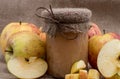 Fresh made applesauce with apples