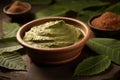 Fresh made ayurvedic henna cream a herbal natural hair dye , used in skin care as well. Generative AI