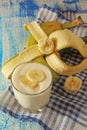 Fresh made Banana Milkshake Royalty Free Stock Photo