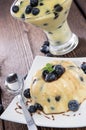 Fresh made Blueberry Pudding Royalty Free Stock Photo