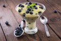 Fresh made Blueberry Pudding Royalty Free Stock Photo