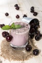 Fresh made Cherry Smoothie Royalty Free Stock Photo