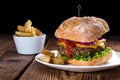 Fresh made Ciabatta Burger Royalty Free Stock Photo