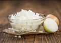 Fresh made Diced white onions Royalty Free Stock Photo