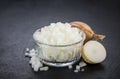 Fresh made Diced white onions Royalty Free Stock Photo