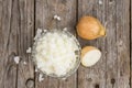 Fresh made Diced white onions Royalty Free Stock Photo