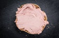 Fresh made Liverwurst Sandwich Royalty Free Stock Photo