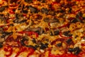 Fresh made pizza got out of oven Royalty Free Stock Photo