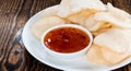 Fresh made Prawn Crackers (Krupuk) Royalty Free Stock Photo