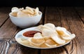 Fresh made Prawn Crackers (Krupuk) Royalty Free Stock Photo