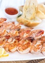 Fresh made Prawns on a spit Royalty Free Stock Photo