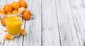 Fresh made Tangerine Juice close-up shot Royalty Free Stock Photo