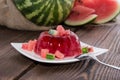Fresh made Watermelon Jello Royalty Free Stock Photo