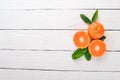 Fresh mandarin with leaves. Fruits.