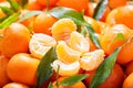 Fresh mandarin oranges fruit or tangerines as background Royalty Free Stock Photo
