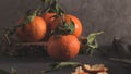 Fresh mandarin oranges or tangerines Royalty Free Stock Photo