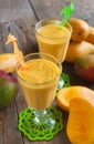 Fresh mango cocktail Royalty Free Stock Photo