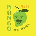 Fresh mango colorful illustration