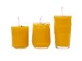 Fresh mango fruit juice on white background Royalty Free Stock Photo
