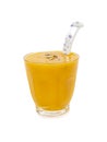 Fresh mango fruit juice on white background Royalty Free Stock Photo