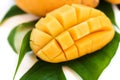 Fresh mango fruit on the white background Royalty Free Stock Photo