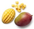 Fresh mango isolated on white background Royalty Free Stock Photo