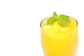 Fresh mango juice in a glass