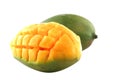 Fresh mango over white Royalty Free Stock Photo