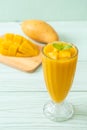 fresh mango smoothies Royalty Free Stock Photo