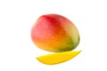Fresh mango on white background. Royalty Free Stock Photo