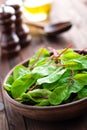Fresh mangold leaves, swiss chard or leaf beet Royalty Free Stock Photo