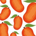 Fresh mangos fruits pattern background