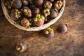 Fresh mangosteen fruit Royalty Free Stock Photo