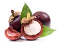 Fresh mangosteen fruit Royalty Free Stock Photo