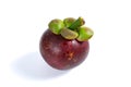fresh mangosteen on a white background Royalty Free Stock Photo