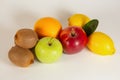 Fresh Mature juicy fruits are a storehouse of useful vitamins, isolated on a white background. Photo in horizontal position