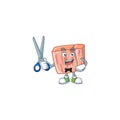 Fresh meat cartoon with barber character shape