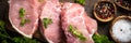 Fresh meat. Raw pork steak. Royalty Free Stock Photo