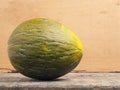 Fresh melon on wooden table Royalty Free Stock Photo