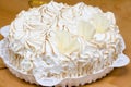 Fresh meringue cake Royalty Free Stock Photo