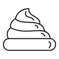 Fresh meringue icon, outline style