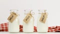 Fresh milk farmers market healthy dairy product Royalty Free Stock Photo