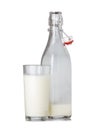 Fresh milk glass and bottle Royalty Free Stock Photo