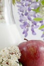 Fresh milk in a glass jug Royalty Free Stock Photo