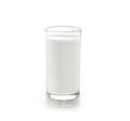 Fresh milk in the glass on white background, isolated Royalty Free Stock Photo