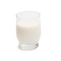 Fresh milk in the glass on white background Royalty Free Stock Photo